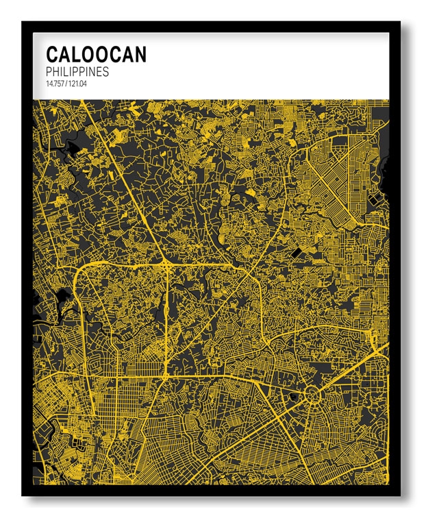 Strip above poster white map of Caloocan