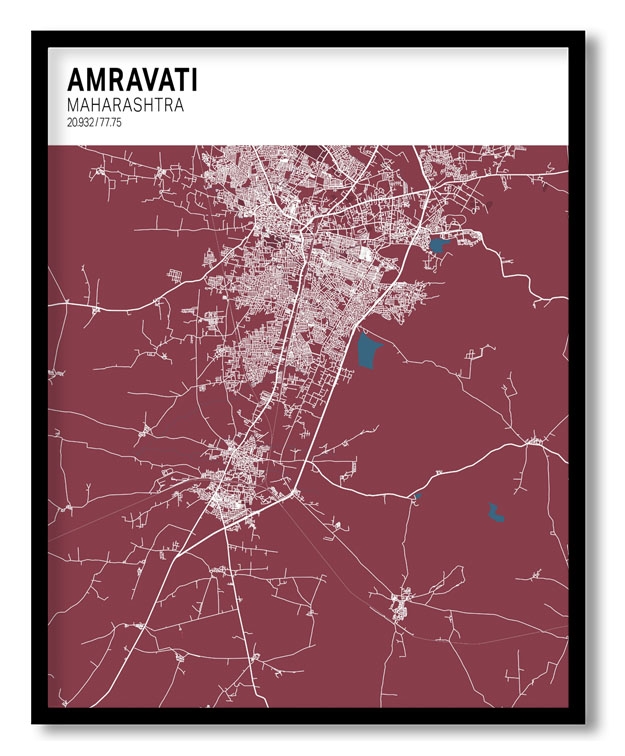 Strip above poster red map of Amravati