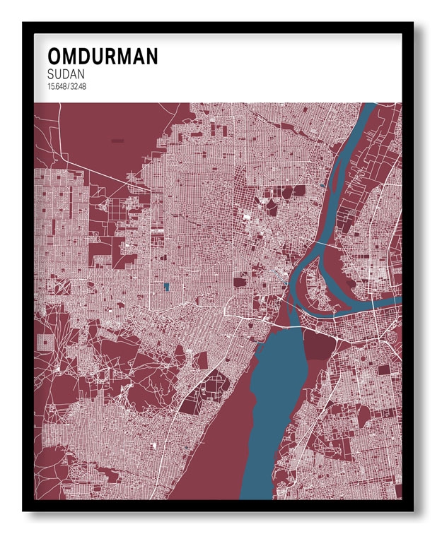 Strip above poster red map of Omdurman