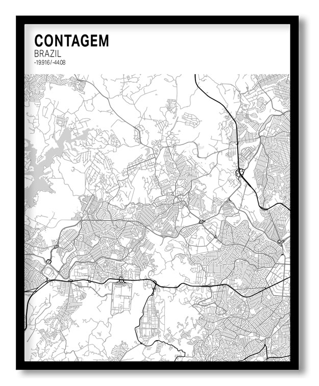 Strip above poster yellow map of Contagem