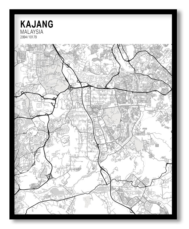 Strip above poster yellow map of Kajang
