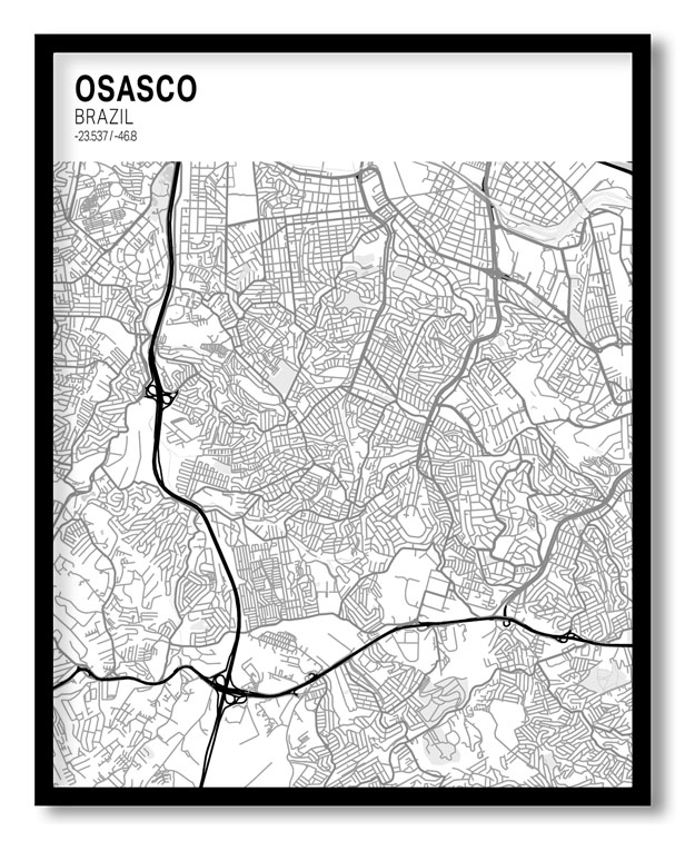 Strip above poster yellow map of Osasco
