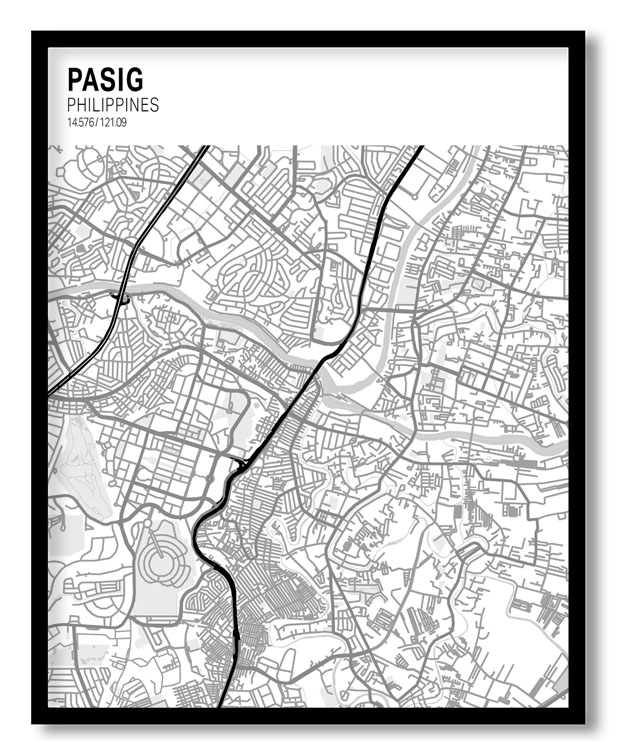 Strip above poster yellow map of Pasig