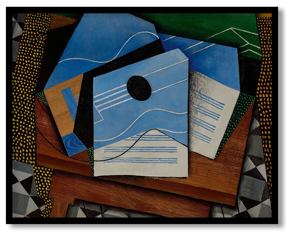 Guitar on a table by Juan Gris (1915)