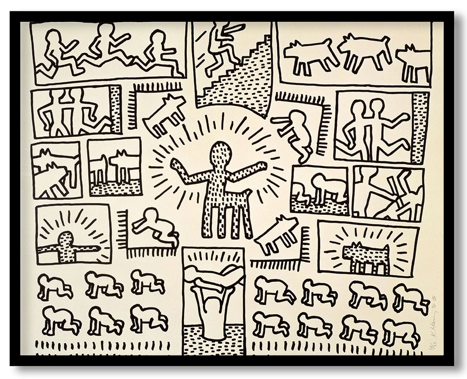 The Blueprint Drawings #242 by Keith Haring (1990)