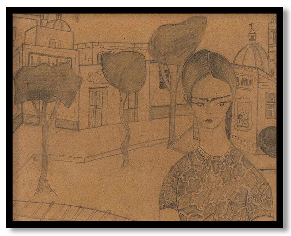Frida en Coyoacan lapiz by Frida Kahlo (1927)