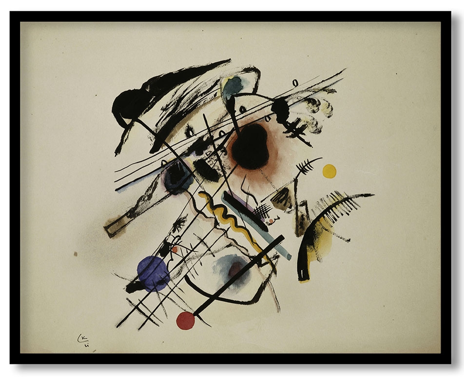 Etude pour Schwarzer Fleck (Study for Black Spot) by Wassily Kandinsky (1921)