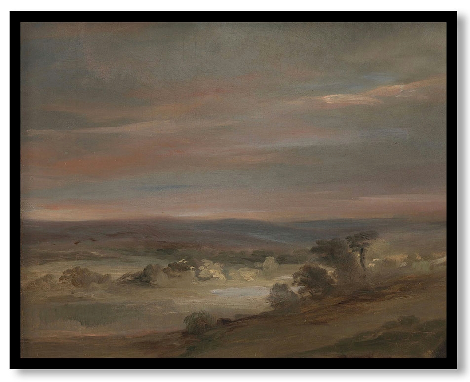 A View on Hampstead Heath, Early Morning by John Constable (ca.1821)