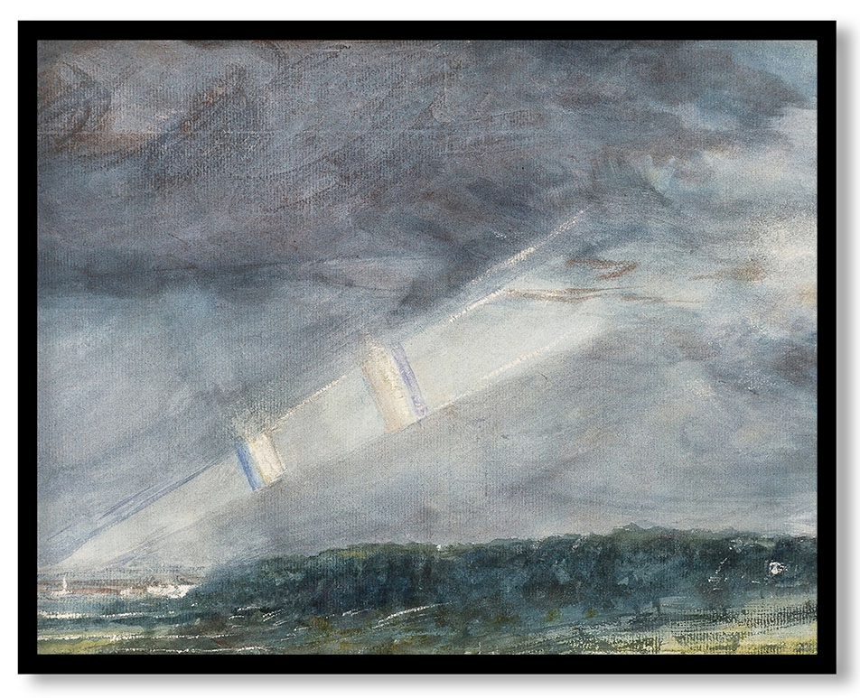 London from Hampstead, with a double rainbow by John Constable (1831)