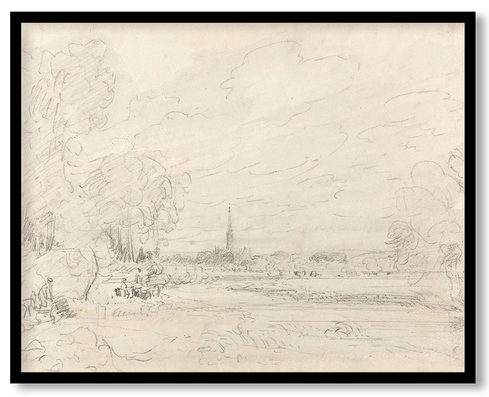 Salisbury Cathedral From the Meadows by John Constable (1829)