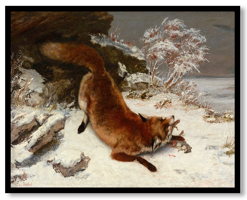 Fox in the Snow by Gustave Courbet (1860)