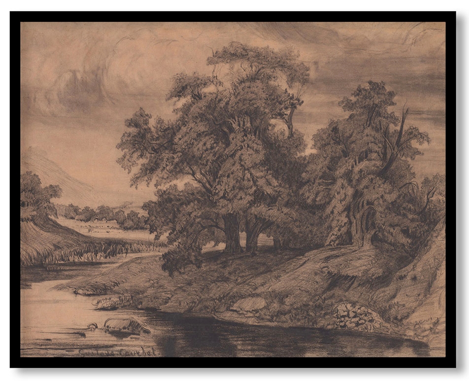 Landscape with Large Trees by Gustave Courbet (c. 1870)