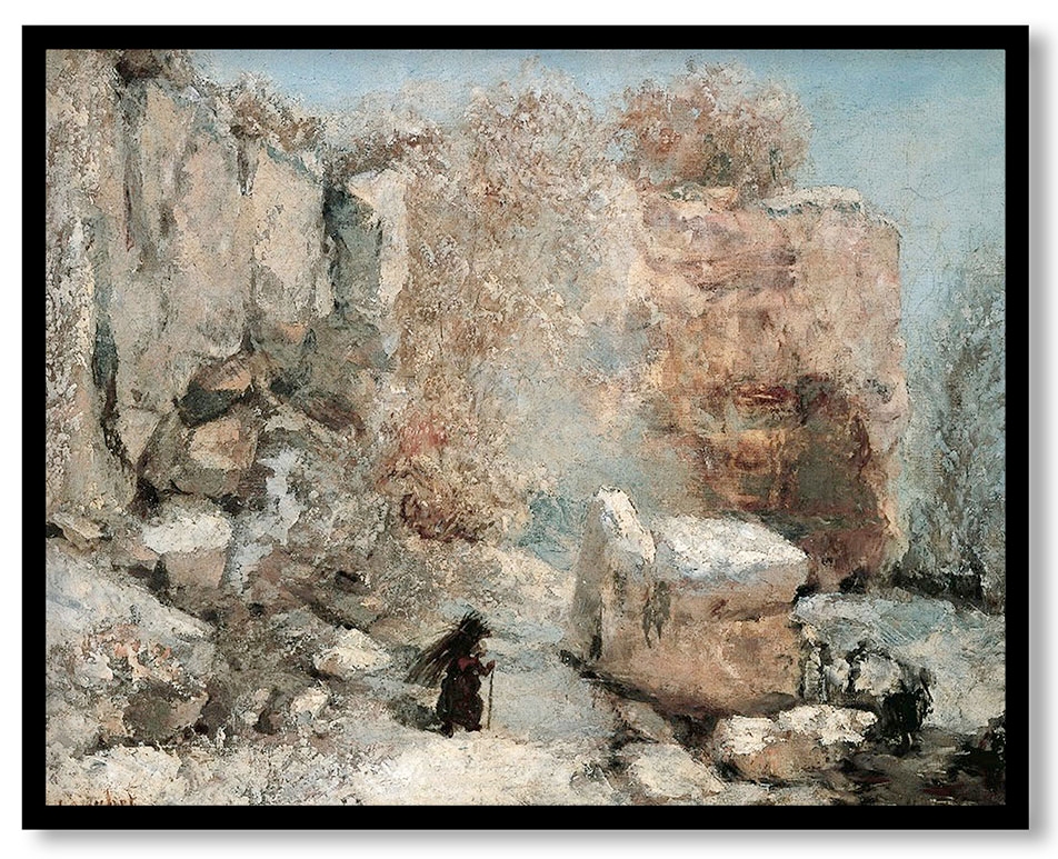 Snow Effect in a Quarry by Gustave Courbet (c.1870)