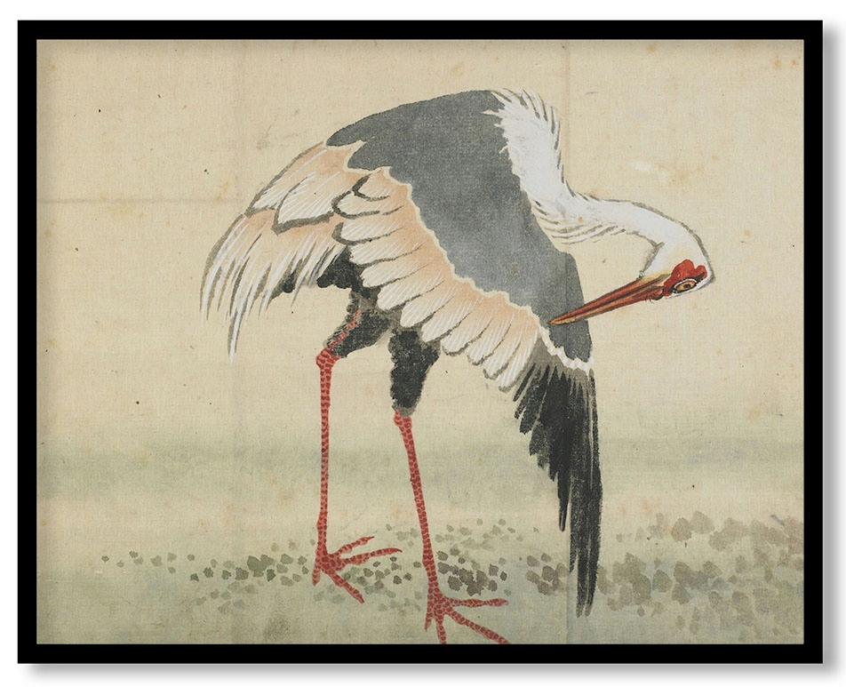 Crane by Katsushika Hokusai (1760-1849)