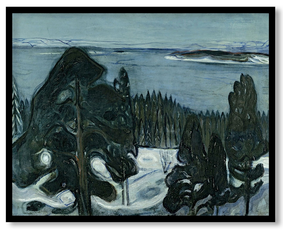 Winter Night by Edvard Munch (c. 1900)