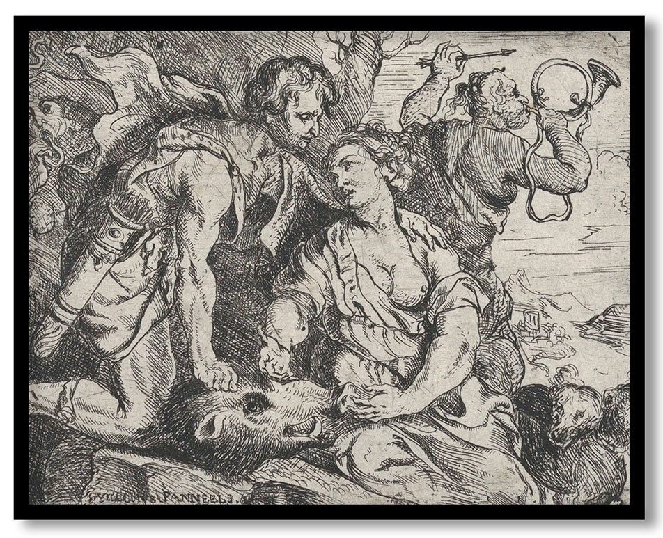 Atalanta and Meleager by Peter Paul Rubens (ca.1631)