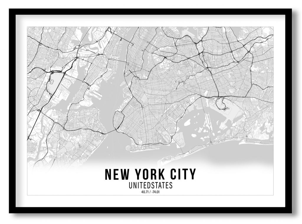 New York City gradient map