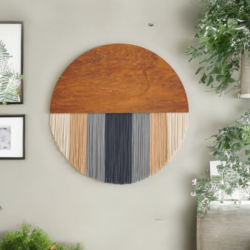 Japandi & Scandinavian Circle Minimalist Macrame Wall Art