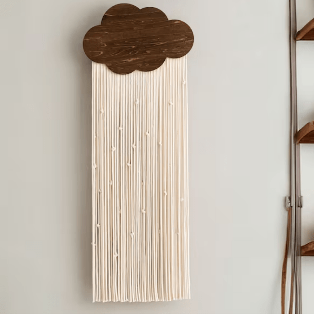 Modern Minimalist Cloud Shape Tapestry Macrame Wall Hanging