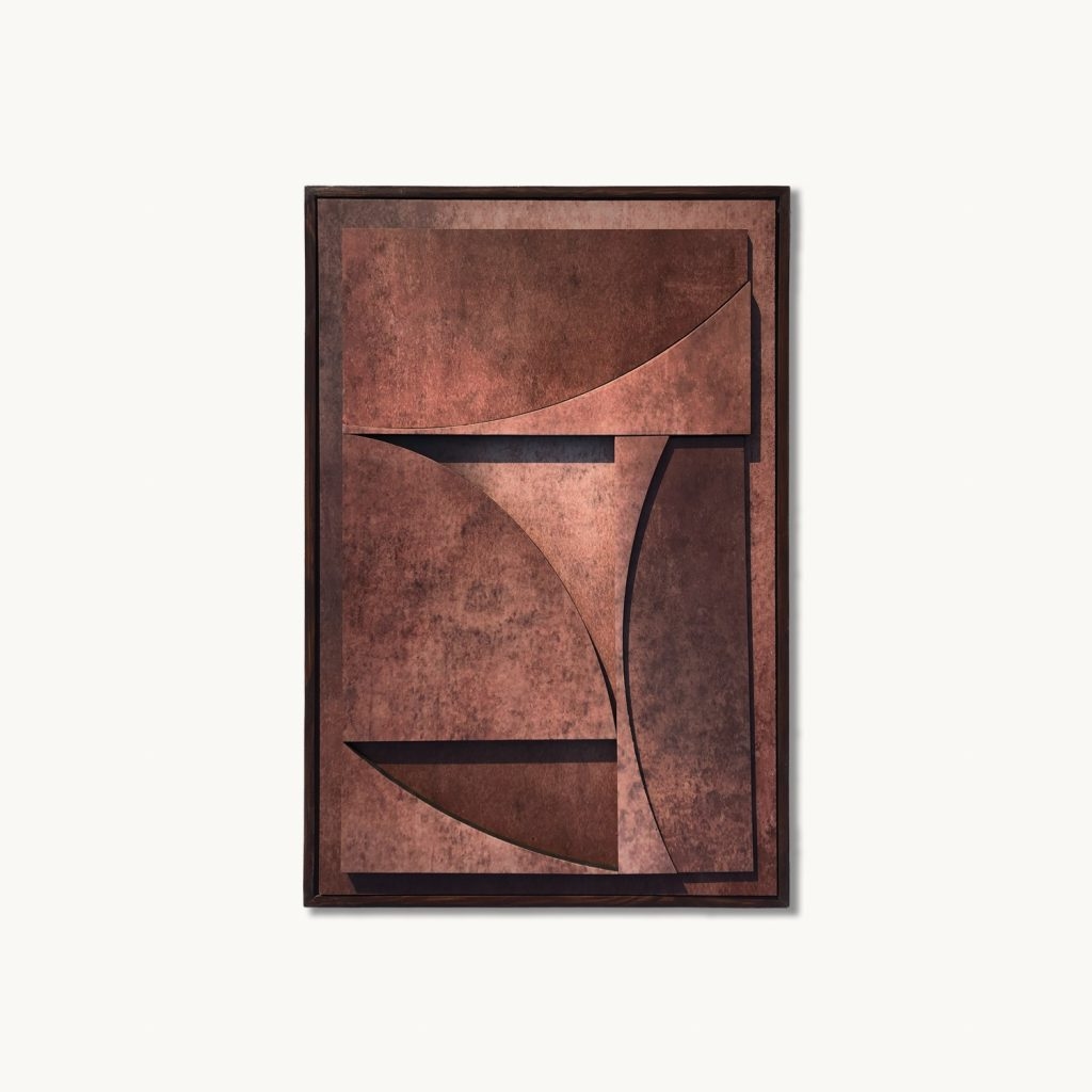 Rust Relief Geometrical Wall Sculpture