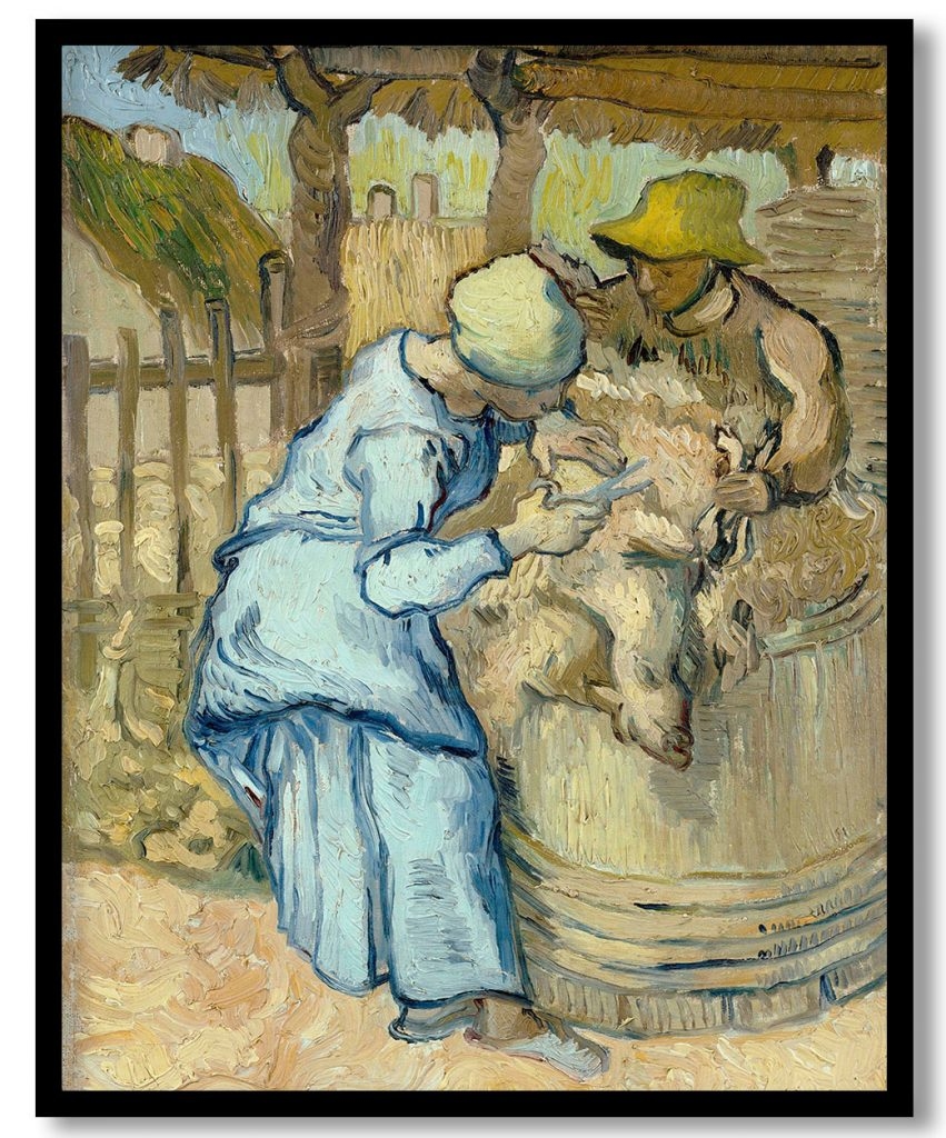 The Sheepshearer  (after Millet) by Vincent van Gogh ( 1889-89)