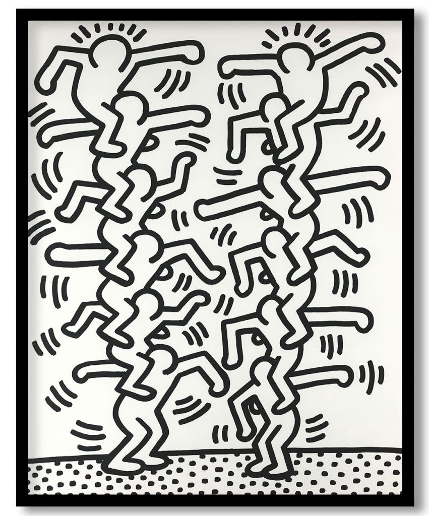 Three Lithographs by Keith Haring (1985)