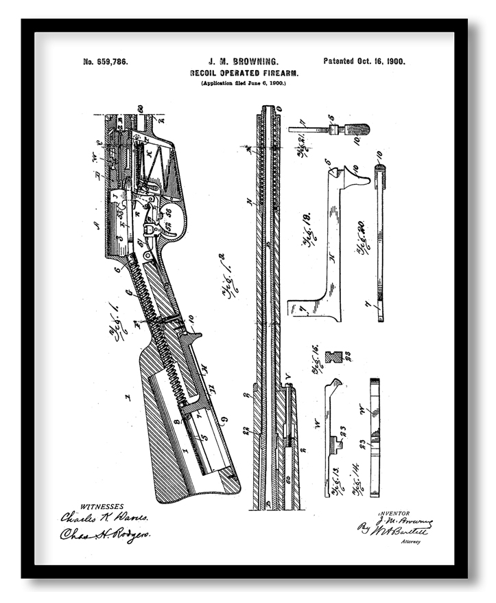Recoil operated firearm 1900