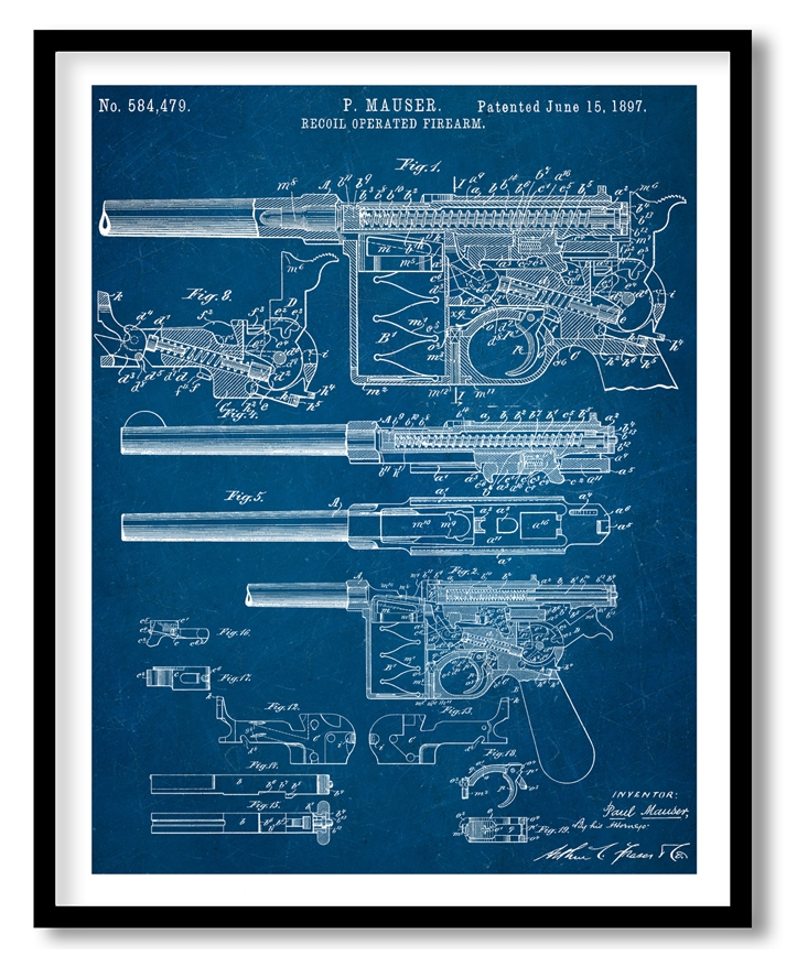 Mauser C96 1897 blue