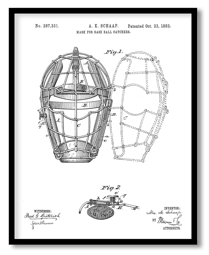 Mask for baseball catchers 1883