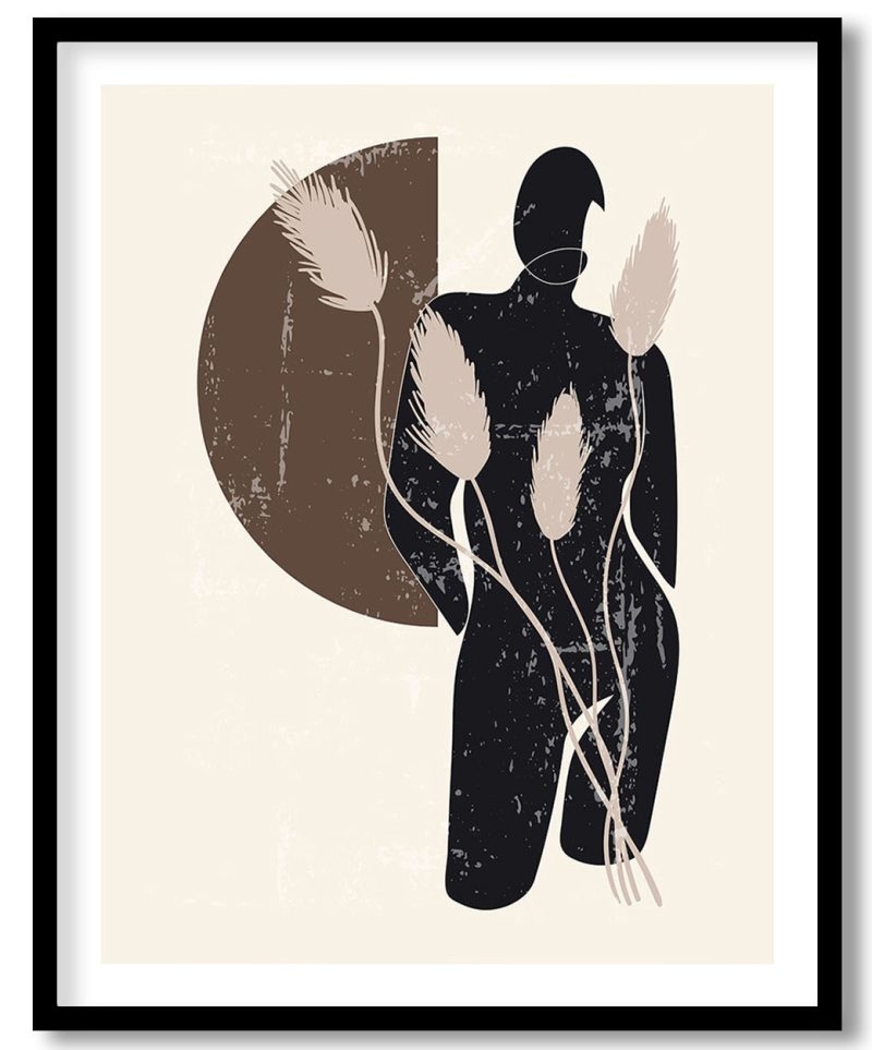 Minimalistic aesthetic distressed figure #83