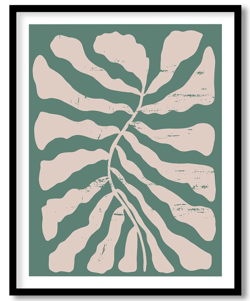 Abstract green matisse grunge art