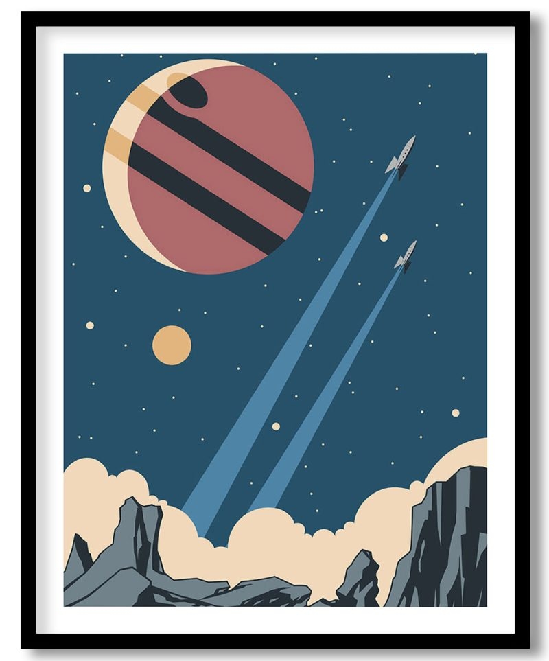 Retro future space exploration poster #81