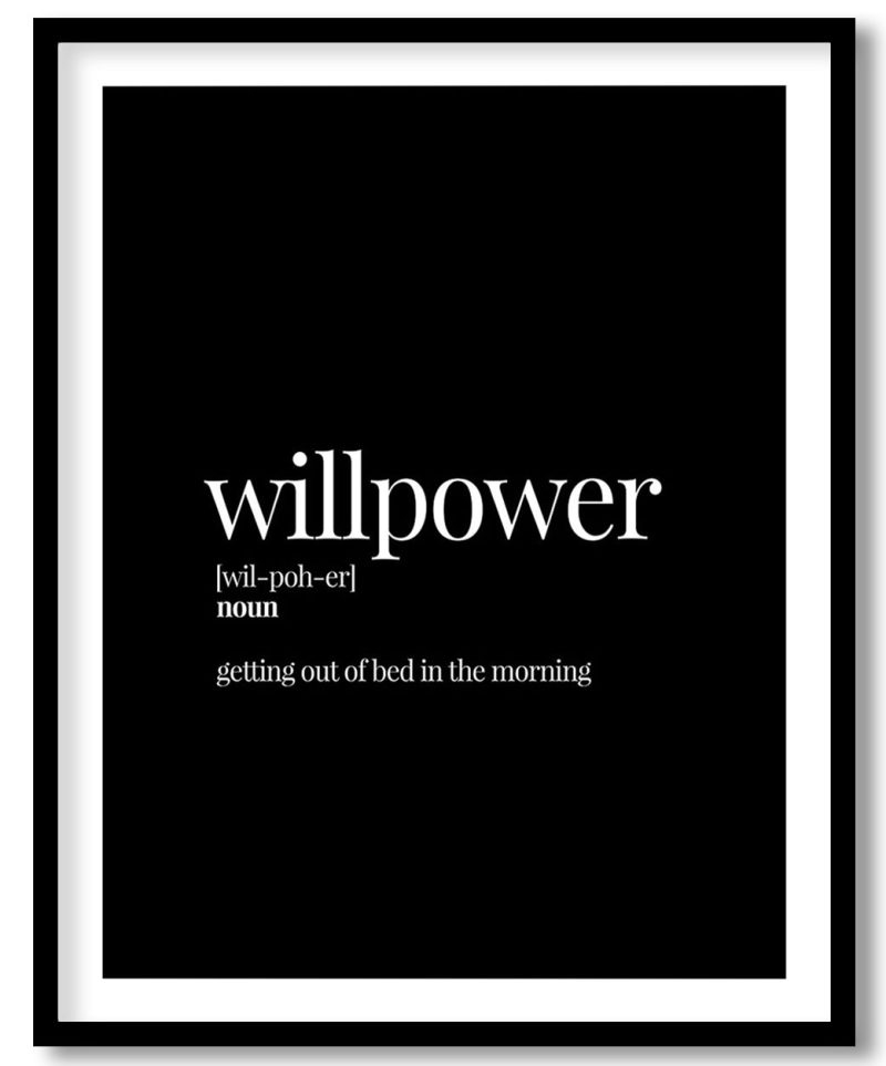 Willpower - Funny Dictionary Definition