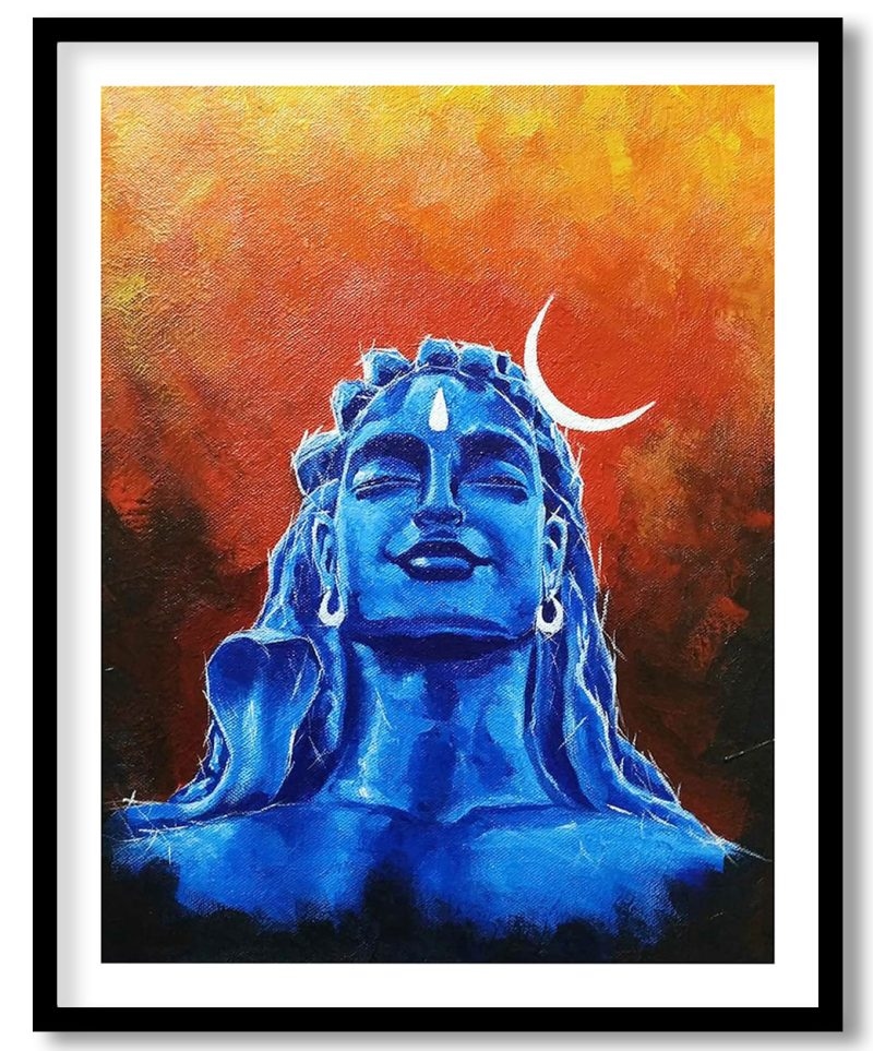 Blue shiva painting
