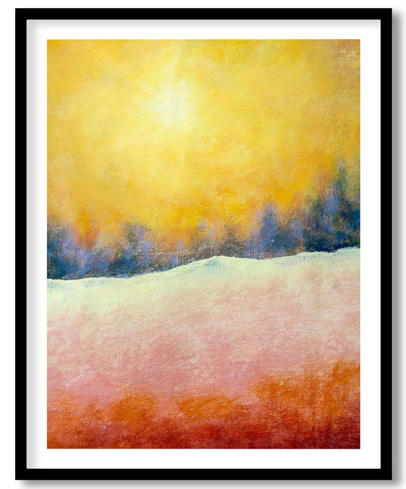 Abstract sunny day landscape painting