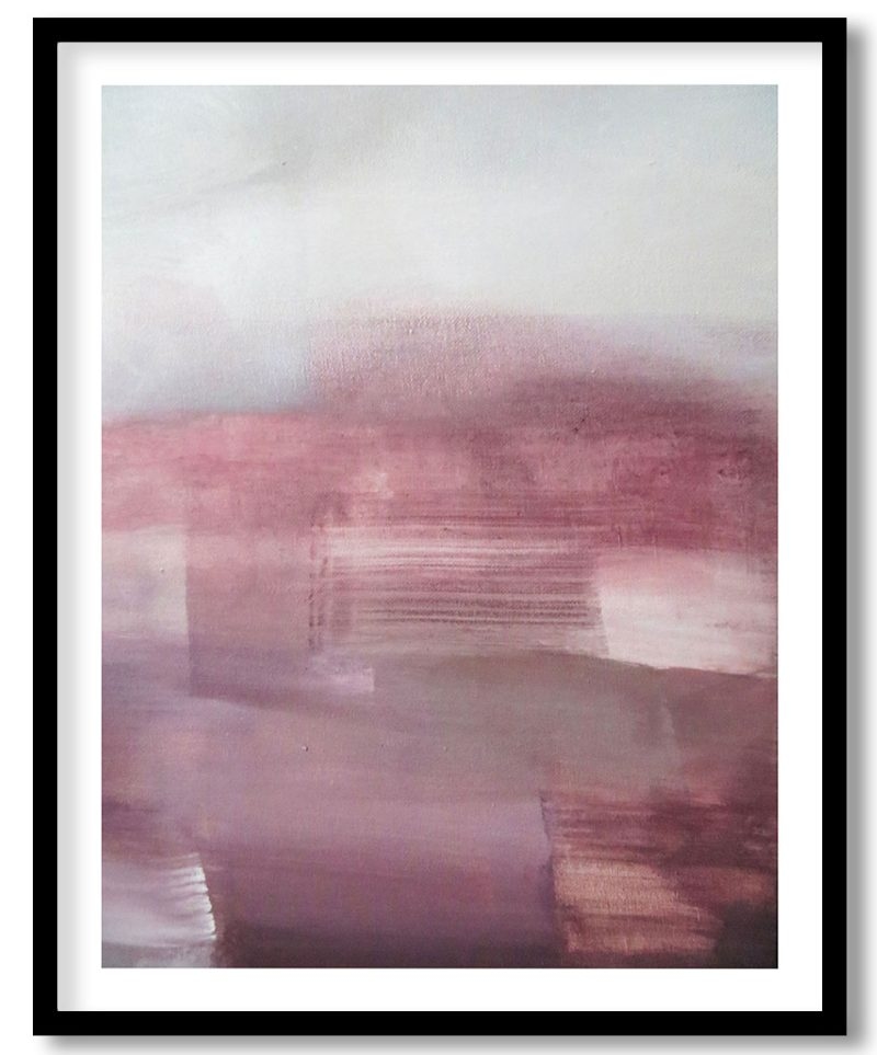 Roseate husky brushstroke painting