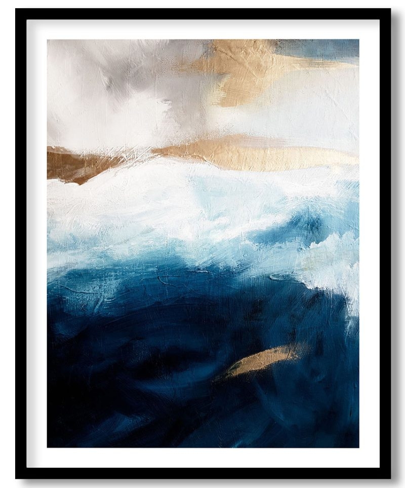 Teal ocean contemporary painting