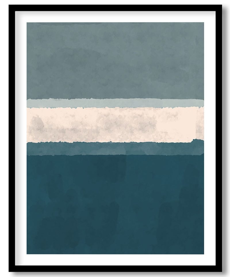 Mark Rothko Gray and Blue Painting