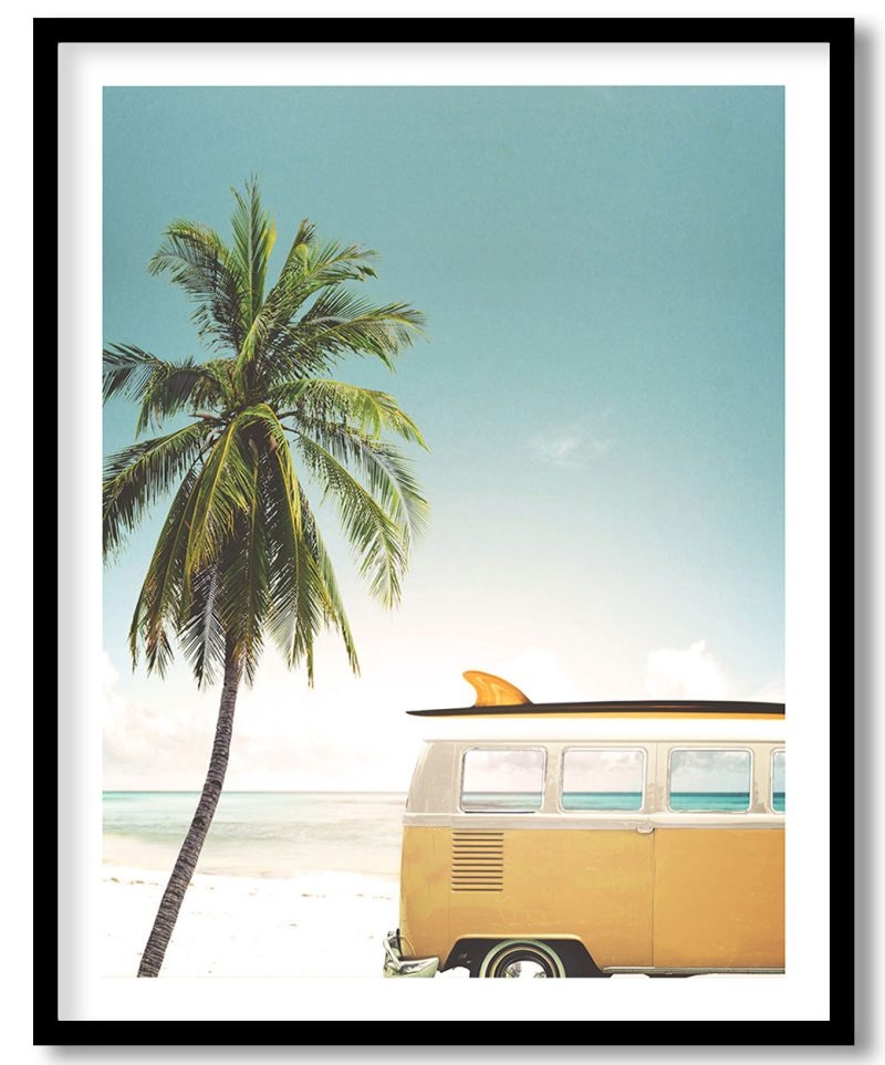 Sunny Beach and A Retro Van