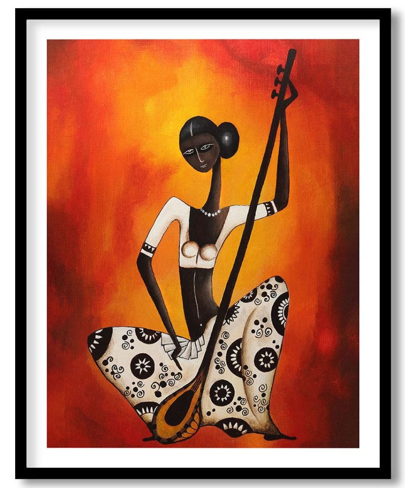Elegant Sitar Player
