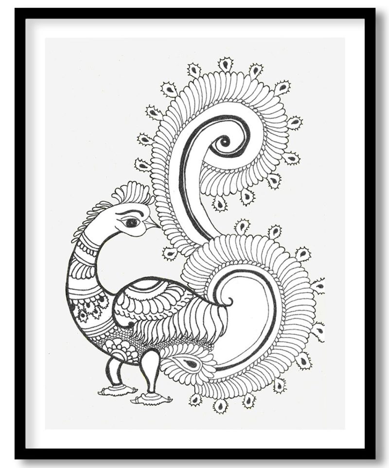 Madhubani Peacock