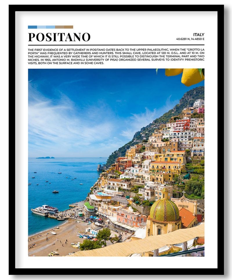 Positano, Italy pantone poster