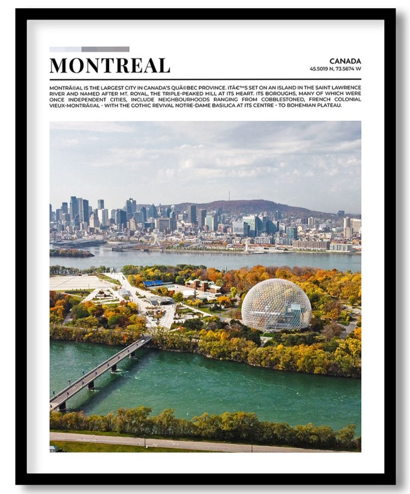 Montreal, Canada pantone poster