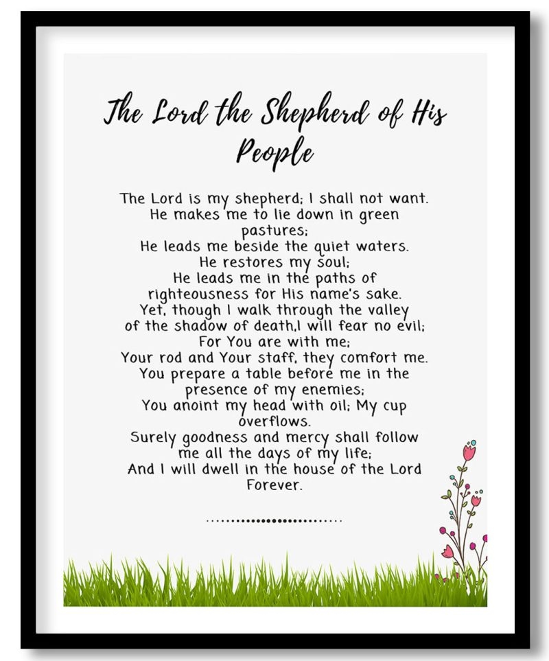 Shepherd of his People Bible Verse Wall Art- Religious Wall art and decor
