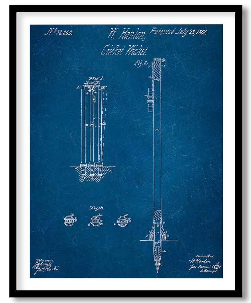 Cricket wicket 1861 blueprint