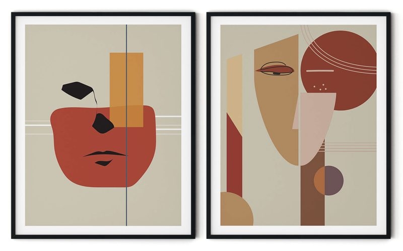 Figurative face abstract