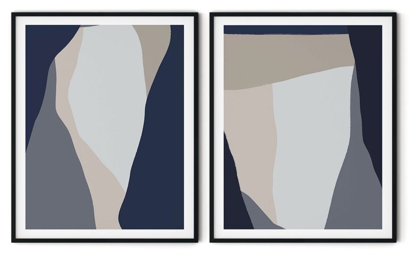 Set of 2 cavern geometrical #1252