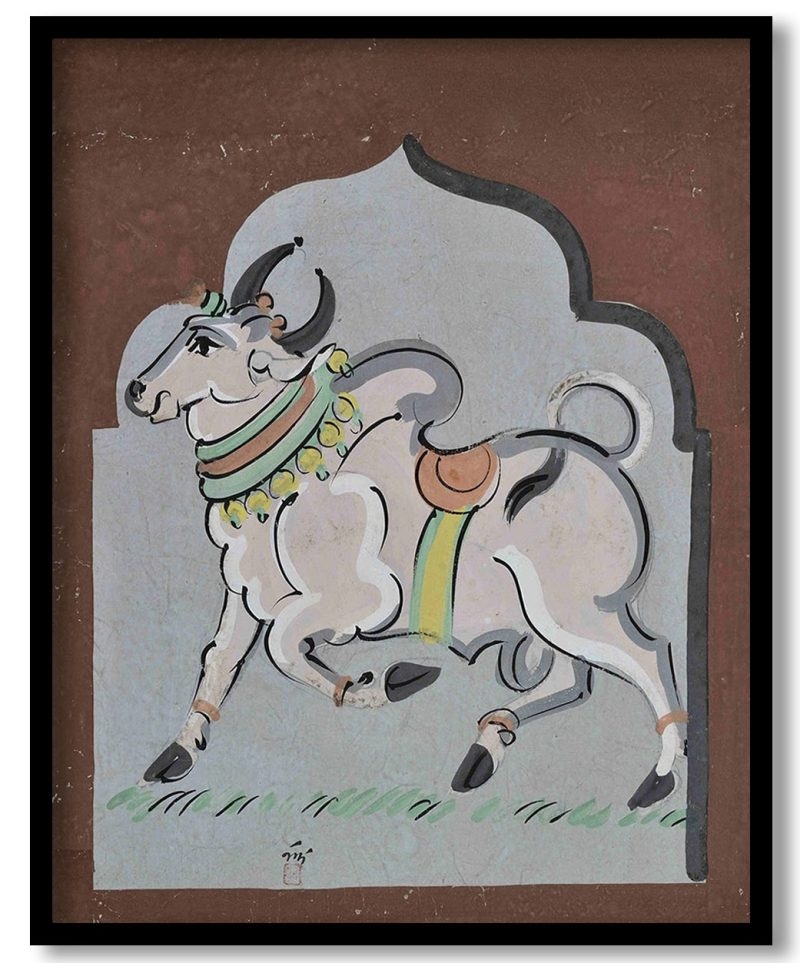 A bull by Nandalal Bose (1937)