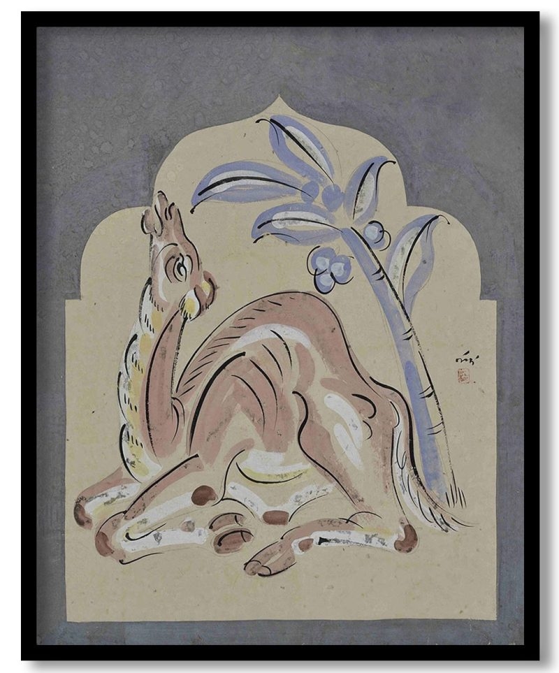 Camel by Nandalal Bose (1937)