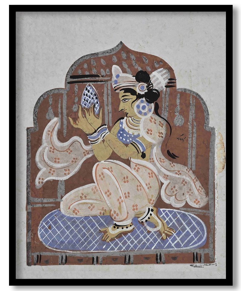 A lady with coconut by Nandalal Bose (1937)